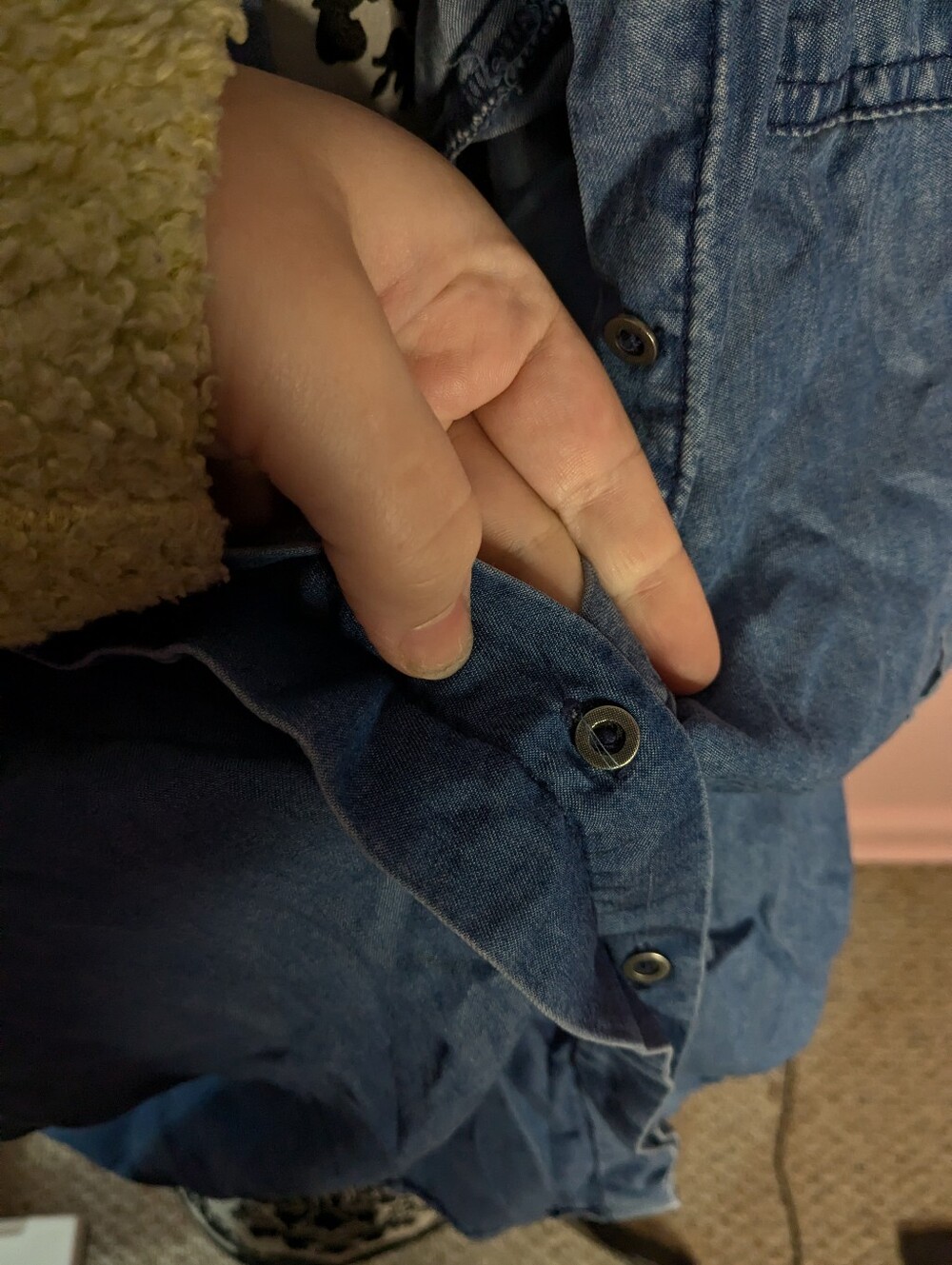 blue button up - Picture 4 of 5
